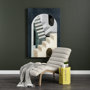 101705-L - Labyrinth I Tri Color by Mercana Studio a Hand Embellished Textured Canvas