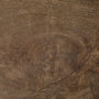 67842 - Maddox 16L x 13.5W x 27H Medium Brown Wood w/ Black Metal C-shaped End/Side Table