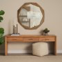 69029 - Aramis II 41L x 41H Octagon Brown Wood Frame Wall Mirror