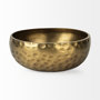 69074 - Karmel 12L x 12W Gold Hammered Aluminum Bowl