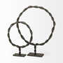69079 - Rizwan (Small) Black Aluminum Braided Circular Object