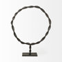69080 - Rizwan (Large) Black Aluminum Braided Circular Object
