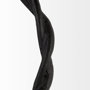 69081 - Rizwan 12.0L x 14.0W x 4.5H Black Aluminum Braided Circular Candle Holder