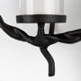 69081 - Rizwan 12.0L x 14.0W x 4.5H Black Aluminum Braided Circular Candle Holder