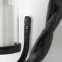 69081 - Rizwan 12.0L x 14.0W x 4.5H Black Aluminum Braided Circular Candle Holder
