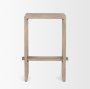 69192 - Aida 26" Seat Height Light Gray Wood Counter Stool