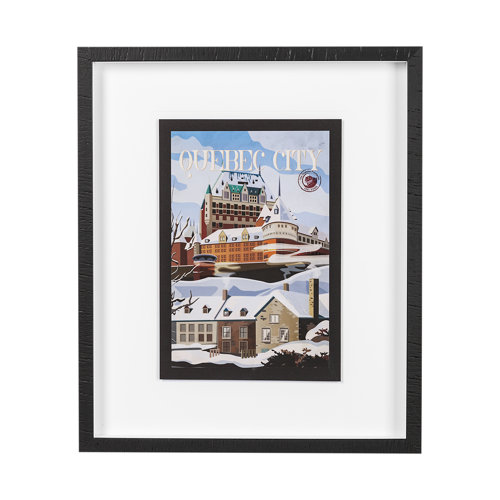 13579 - Quebec City Go Canada (M) by Mercana Studio a Framed Art Print Matted under Glass