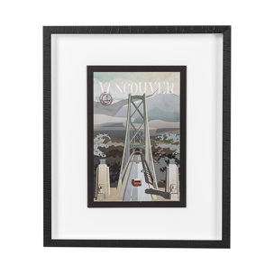 Vancouver Go Canada (M) by Mercana Studio a Framed Art Print Matted under Glass