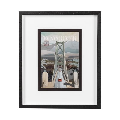 13580 - Vancouver Go Canada (M) by Mercana Studio a Framed Art Print Matted under Glass