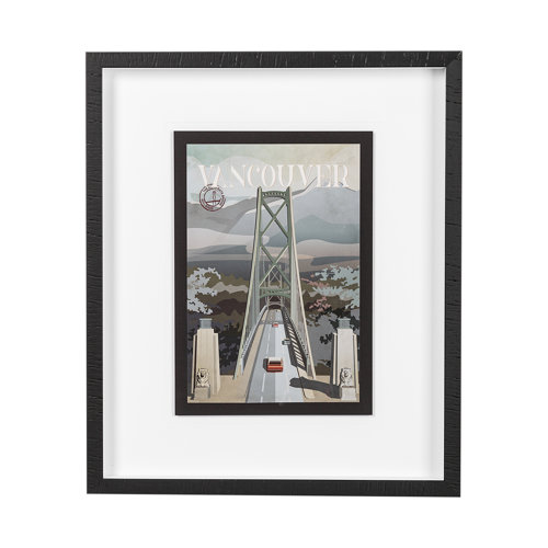 13580 - Vancouver Go Canada (M) by Mercana Studio a Framed Art Print Matted under Glass