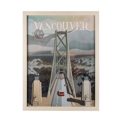 13588 - Vancouver Go Canada (L) by Mercana Studio a Hand Embellished Decograph Framed Art Print