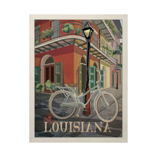 13589 - Louisiana Go USA (L) by Mercana Studio a Hand Embellished Decograph Framed Art Print