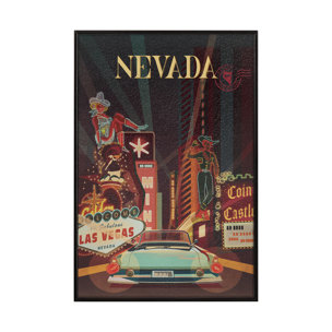 Nevada Go USA (SM) by Mercana Studio a Hand Embellished Decograph Framed Art Print