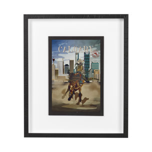 Calgary Go Canada (M) by Mercana Studio a Framed Art Print Matted under Glass