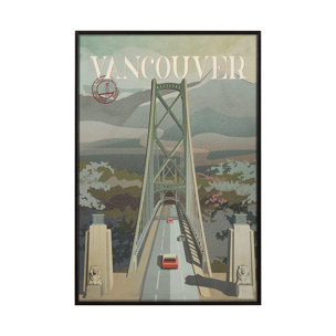 Vancouver Go Canada (SM) by Mercana Studio a Hand Embellished Decograph Framed Art Print