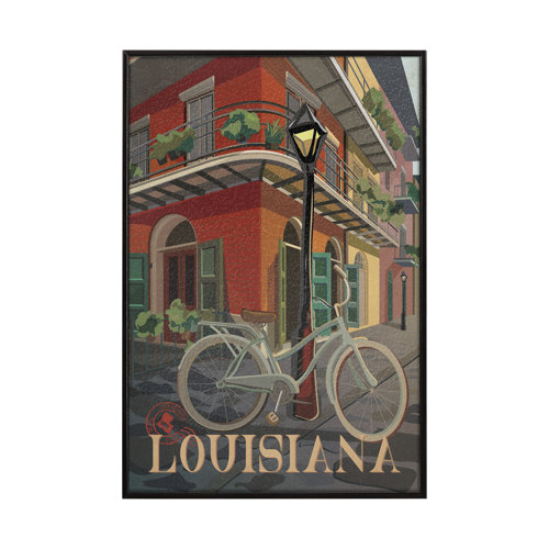 13705 - Louisiana Go USA (SM) by Mercana Studio a Hand Embellished Decograph Framed Art Print