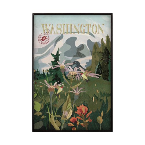 13708 - Washington Go USA (SM) by Mercana Studio a Hand Embellished Decograph Framed Art Print