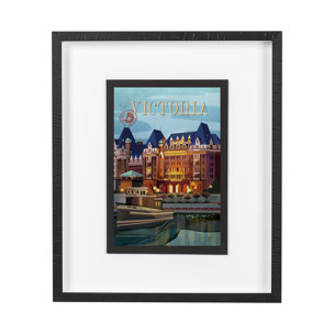 Victoria Go Canada (M) by Mercana Studio a Framed Art Print Matted under Glass