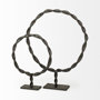 69080 - Rizwan (Large) Black Aluminum Braided Circular Object