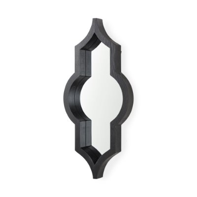 69459 - Tamanar 15.0 x 3.0 x 34.1 Black Wood Frame Wall Mirror