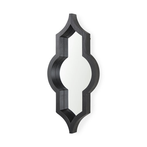 69459 - Tamanar 15.0 x 3.0 x 34.1 Black Wood Frame Wall Mirror