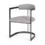 69454 - Hollyfield II Gray Fabric Seat W/ Gray Iron Frame Dining Chair