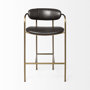 69362 - Parker Brown Faux Leather Seat Gold Metal Counter Stool