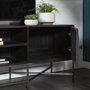 67741 - Hogarth I Dark Brown Solid Wood TV Stand Media Console with Storage, TV up to 81"