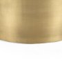 67828 - Eclipse Antique Brass Metal Drum Base w/ Dark Brown Wood Top Nested Coffee Table