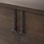 69194 - Glenn 38L x 16W x 30H Dark Brown Wood w/ Black Iron Frame, 2 Door Accent Cabinet