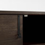 69194 - Glenn 38L x 16W x 30H Dark Brown Wood w/ Black Iron Frame, 2 Door Accent Cabinet
