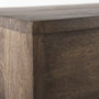 69194 - Glenn 38L x 16W x 30H Dark Brown Wood w/ Black Iron Frame, 2 Door Accent Cabinet