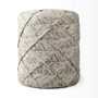 69449 - Esfera 17.7L x 15.7W x 15.7H Beige Chevron Woven Round Pouf