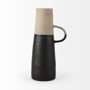 31063 - Garand Large 18.8H Two-Toned Black/Natural Ceramic Jug