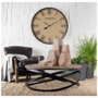 67245 - Allen I Large Natural Wooden Base Oval Vase
