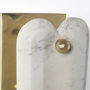 68772 - Stein 5L x 6W Gold W/ White Marble Shade Wall Sconce