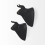 69076 - Taurus IV (Set of 2) Black Cast Aluminum Bull Wall Decor