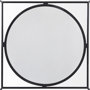 69213 - Austen 36L x 36W x 14.5H Round White Marble Top W/ Black Metal Frame Coffee Table