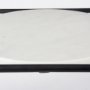 69214 - Austen 20L x 20W x 22H Round White Marble Top W/ Black Metal Frame Side Table