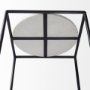 69214 - Austen 20L x 20W x 22H Round White Marble Top W/ Black Metal Frame Side Table