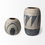 68905 - Cove Small Brown/White Ceramic Vase
