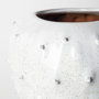 68907 - Julian Small Glossy White Ceramic Spoked Vase 