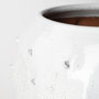 68908 - Julian Large Glossy White Ceramic Spoked Vase 