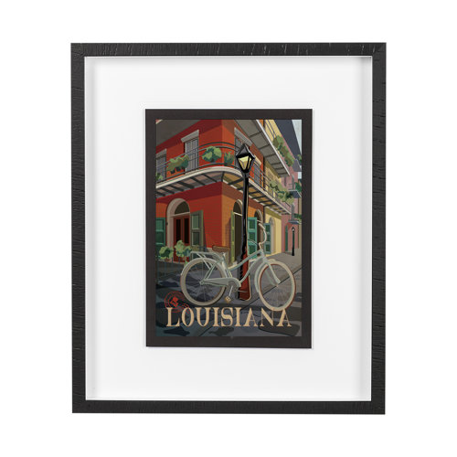 13581 - Louisiana Go USA (M) by Mercana Studio a Framed Art Print Matted under Glass