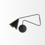 68775 - Cobalt 6L x 32W Black Metal Cone Shaped Swivel Wall Sconce