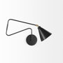 68775 - Cobalt 6L x 32W Black Metal Cone Shaped Swivel Wall Sconce