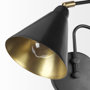 68775 - Cobalt 6L x 32W Black Metal Cone Shaped Swivel Wall Sconce