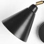 68775 - Cobalt 6L x 32W Black Metal Cone Shaped Swivel Wall Sconce