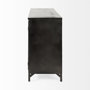 69129 - Poppy III 40L x 16W Black Metal With Glass Door Accent Cabinet