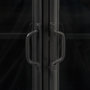 69129 - Poppy III 40L x 16W Black Metal With Glass Door Accent Cabinet